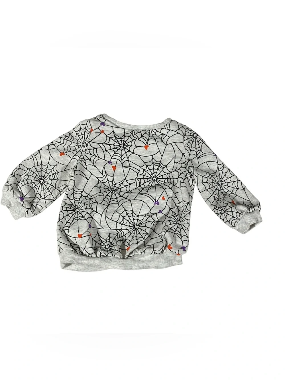 Carter's grey spiderweb print Halloween Crewneck Sweatshirt 6 Months